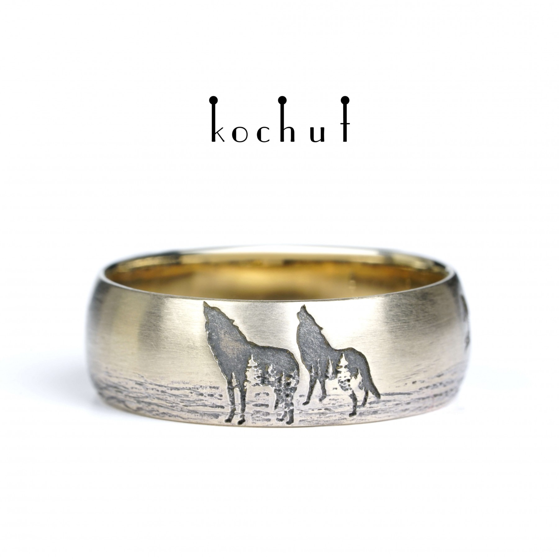 Wolf wedding clearance ring sets